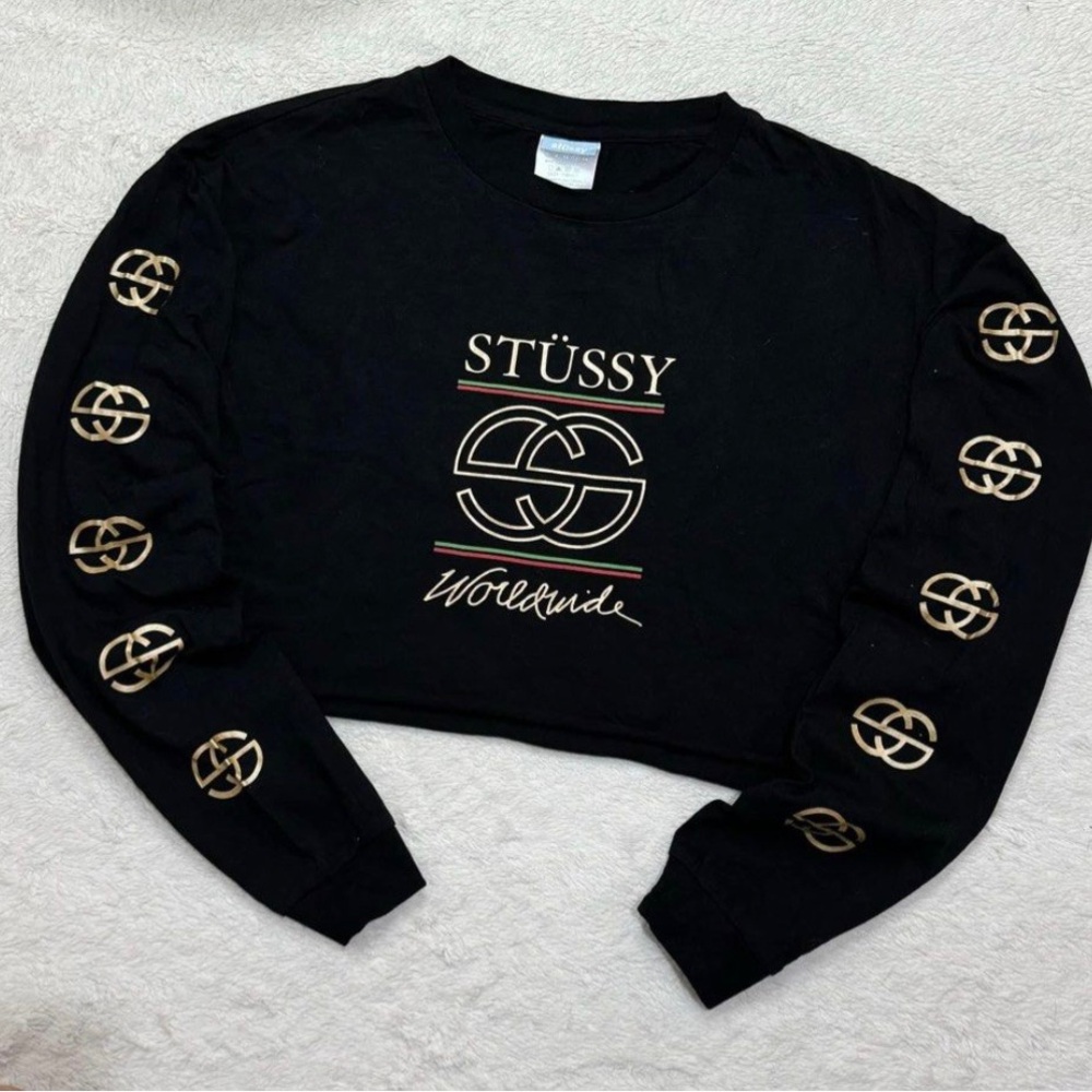 STUSSY women’s long sleeve crop